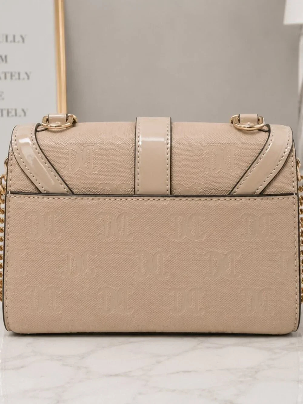 Juicy Couture Cafe Fancy Flap Tan Crossbody Bag NWT